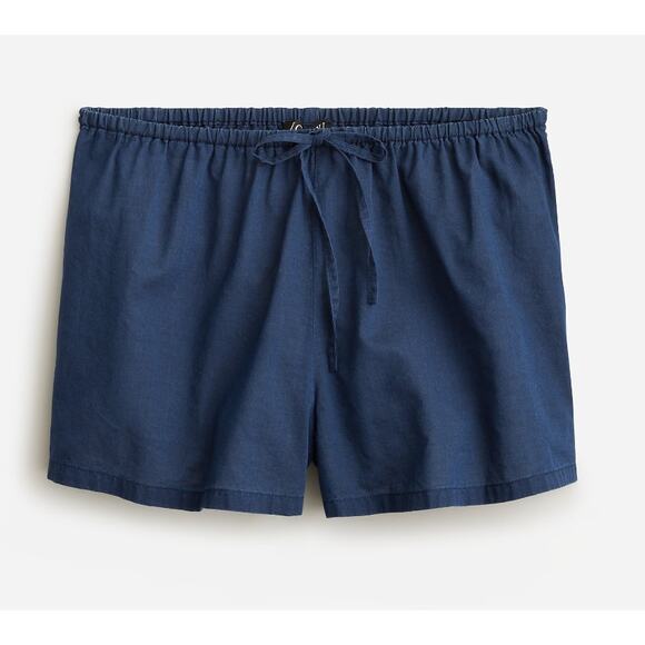 J.Crew Mini Beach Short Indigo Cotton Voile Navy Blue Resort Vacation XXS NWT - Picture 4 of 11